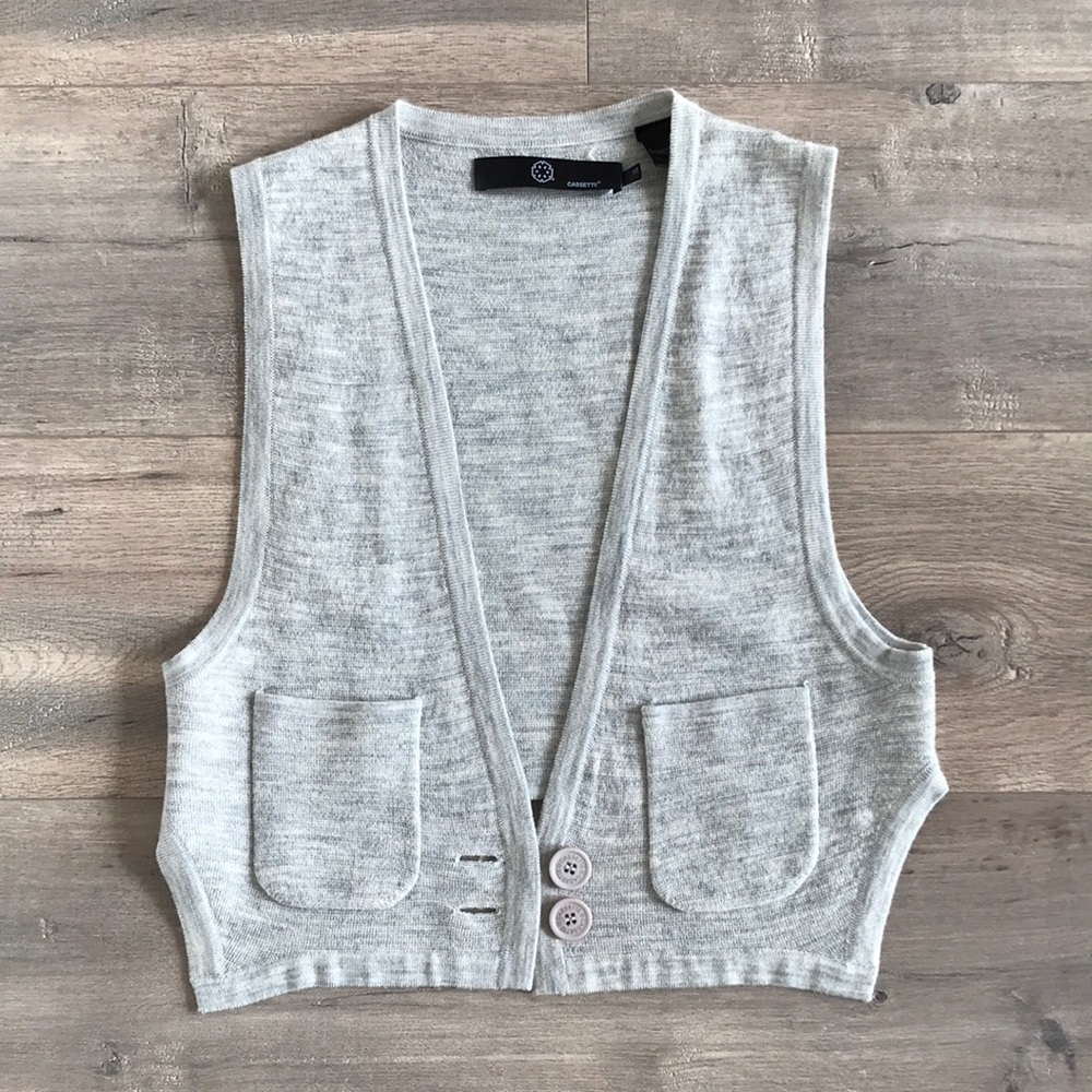 100% Merino Wool Cropped Vest